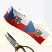 Tsjechische vlag en Tsjechische Republiek, Emblem- Grosgrain Lint