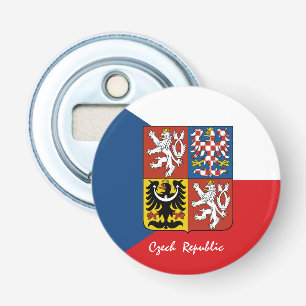 Tsjechische vlag en Tsjechische Republiek/sport Ts Button Flesopener