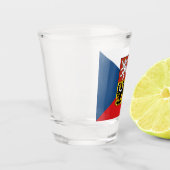Tsjechische vlag en Tsjechische Republiek vaderlan Shot Glas (Links)