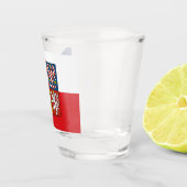 Tsjechische vlag en Tsjechische Republiek vaderlan Shot Glas (Rechts)