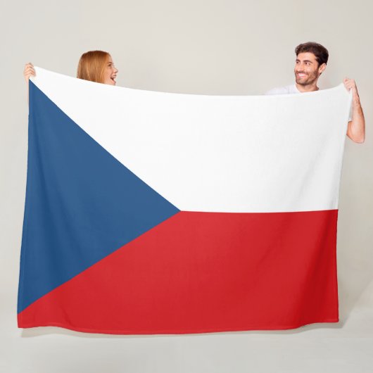 Tsjechische vlag fleece deken (In situ)