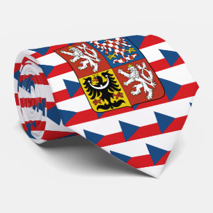 Tsjechische vlag & Groot wapen, Tsjechië Stropdas