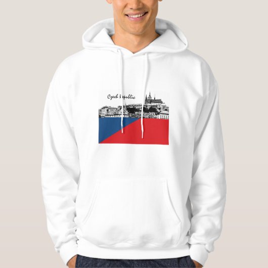 Tsjechische Vlag Hoodie, Tsjechië, Praag / Hradcan Hoodie (Voorkant)
