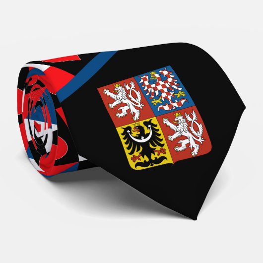 Tsjechische vlag : hoofdstad tsjechië stropdas (Opgerold)