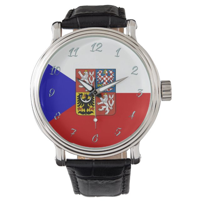 Tsjechische vlag horloge (Voorkant)