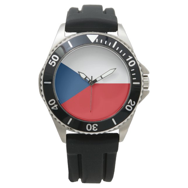 Tsjechische vlag horloge (Voorkant)