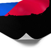 Tsjechische vlag in de vorm van een hart Tsjechisc Poster (Hoek)