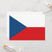 Tsjechische vlag kaart (Voorkant / Achterkant in situ)