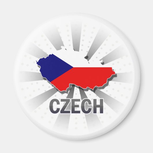 Tsjechische vlag kaart 2.0 magneet (Voorkant)