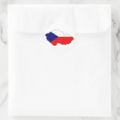 Tsjechische vlag kaart ronde sticker (Tas)