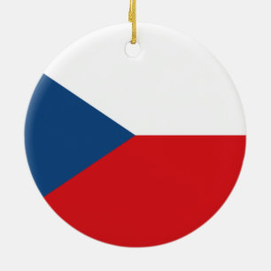 Tsjechische vlag keramisch ornament