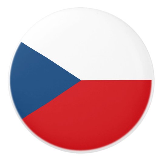 Tsjechische vlag keramische knop (Voorkant)