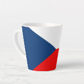 Tsjechische vlag latte mok (Linkerhoek)