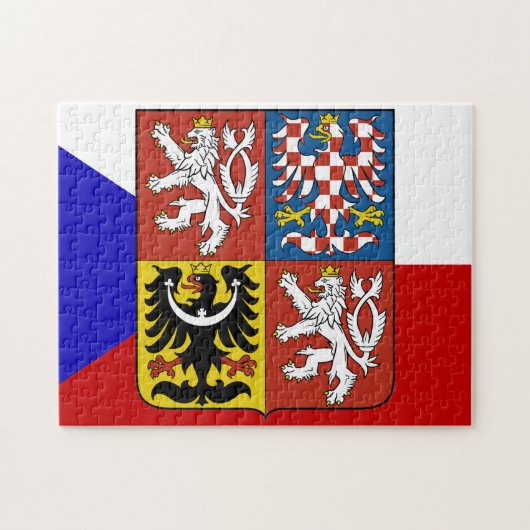 Tsjechische vlag legpuzzel (Horizontaal)