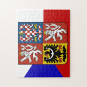 Tsjechische vlag legpuzzel (Verticaal)