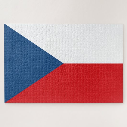 Tsjechische vlag legpuzzel (Horizontaal)