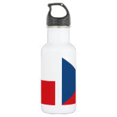 Tsjechische vlag Liberty Bottle Waterfles (Achterkant)