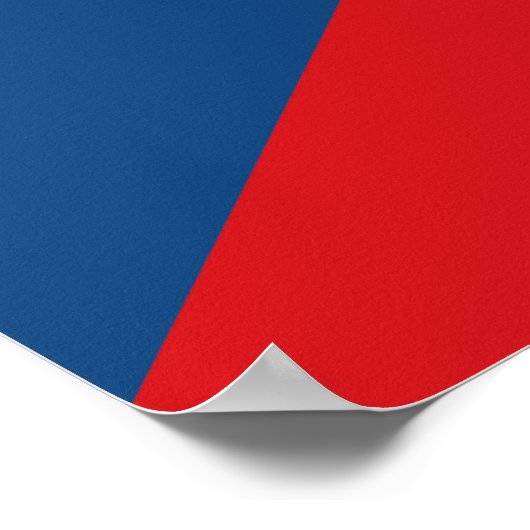 Tsjechische vlag met wapenschild poster (Hoek)