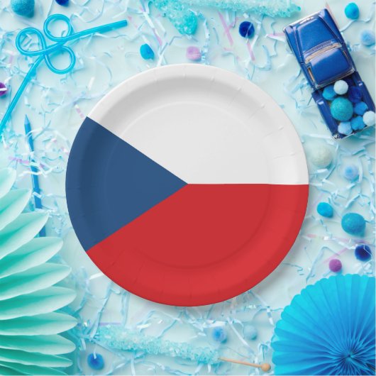 Tsjechische vlag papieren bordje (Feest)