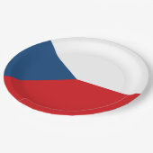 Tsjechische vlag papieren bordje (Gekanteld)