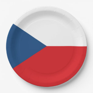 Tsjechische vlag papieren bordje