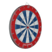 Tsjechische vlag Patriot's Bullseye Dartbord (Voorkant Links)