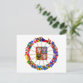 Tsjechische vlag Pinrad Briefkaart (Staand voorkant)