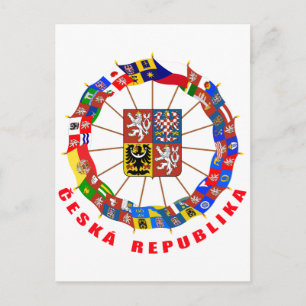 Tsjechische vlag Pinrad Briefkaart