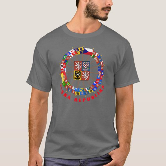 Tsjechische vlag Pinrad T-shirt (Voorkant)