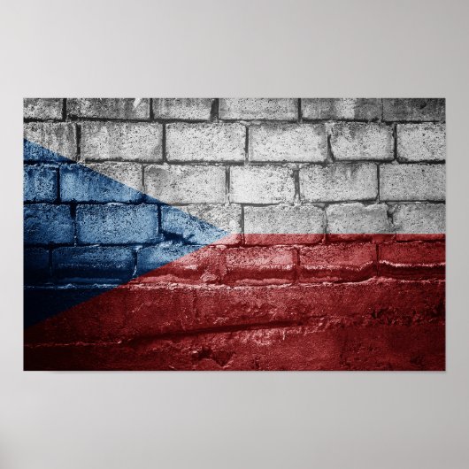 Tsjechische vlag poster (Voorkant)