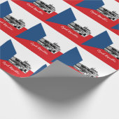 Tsjechische Vlag, Praag en Tsjechisch geschenken/s Cadeaupapier (Hoek)