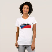 Tsjechische vlag, Praag & Hradcany Patriots T-shirt (Voorkant volledig)