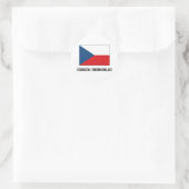 Tsjechische vlag ronde sticker (Tas)