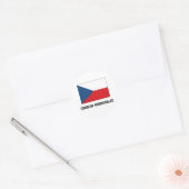 Tsjechische vlag ronde sticker (Envelop)