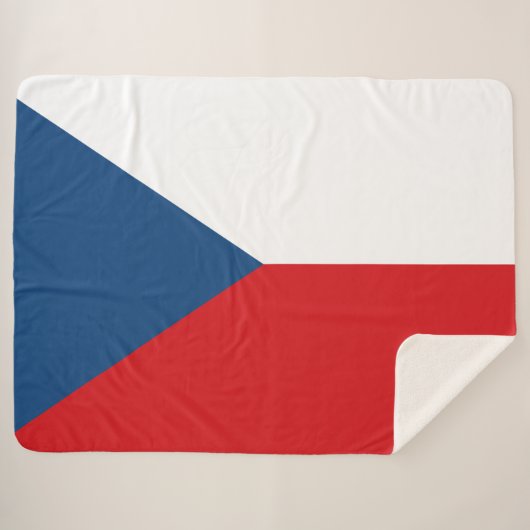 Tsjechische vlag sherpa deken (Voorkant (horizontaal))