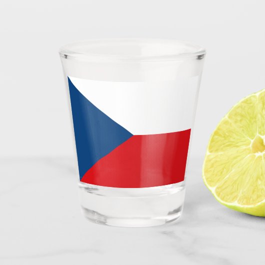 Tsjechische vlag shot glas (Voorkant)