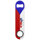 Tsjechische vlag speed flessenopener (Voorkant)
