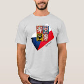 Tsjechische vlag T-shirt, Embleem mode & Tsjechië T-shirt (Voorkant)