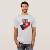 Tsjechische vlag T-shirt, Embleem mode & Tsjechië T-shirt (Voorkant volledig)