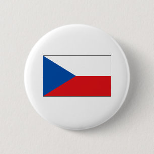 Tsjechische vlag T-shirts en cadeaus Ronde Button 5,7 Cm