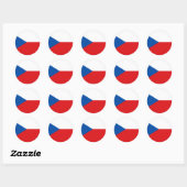 Tsjechische vlag T-shirts en cadeaus Ronde Sticker (Vel)