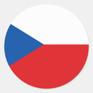 Tsjechische vlag T-shirts en cadeaus Ronde Sticker