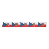 Tsjechische vlag & Tsjechië, Embleem feestdag /spo Satijnen Lint (Voorkant)