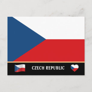 Tsjechische vlag & Tsjechië land reis/Tsjechische  Briefkaart