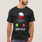 tsjechische vlag : tsjechië roept op tot actie t-shirt (Voorkant)