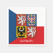 Tsjechische vlag & Tsjechische Republiek feest Tsj Servet (Voorkant)