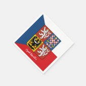 Tsjechische vlag & Tsjechische Republiek feest Tsj Servet (Hoek)