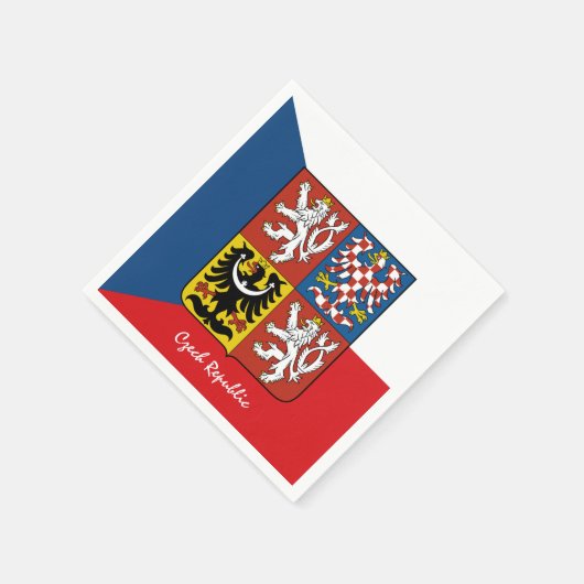 Tsjechische vlag & Tsjechische Republiek feest Tsj Servet (Hoek)