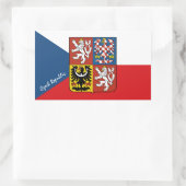 Tsjechische vlag& Tsjechische Republiek mode stick Rechthoekige Sticker (Tas)