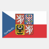 Tsjechische vlag& Tsjechische Republiek mode stick Rechthoekige Sticker (Voorkant)
